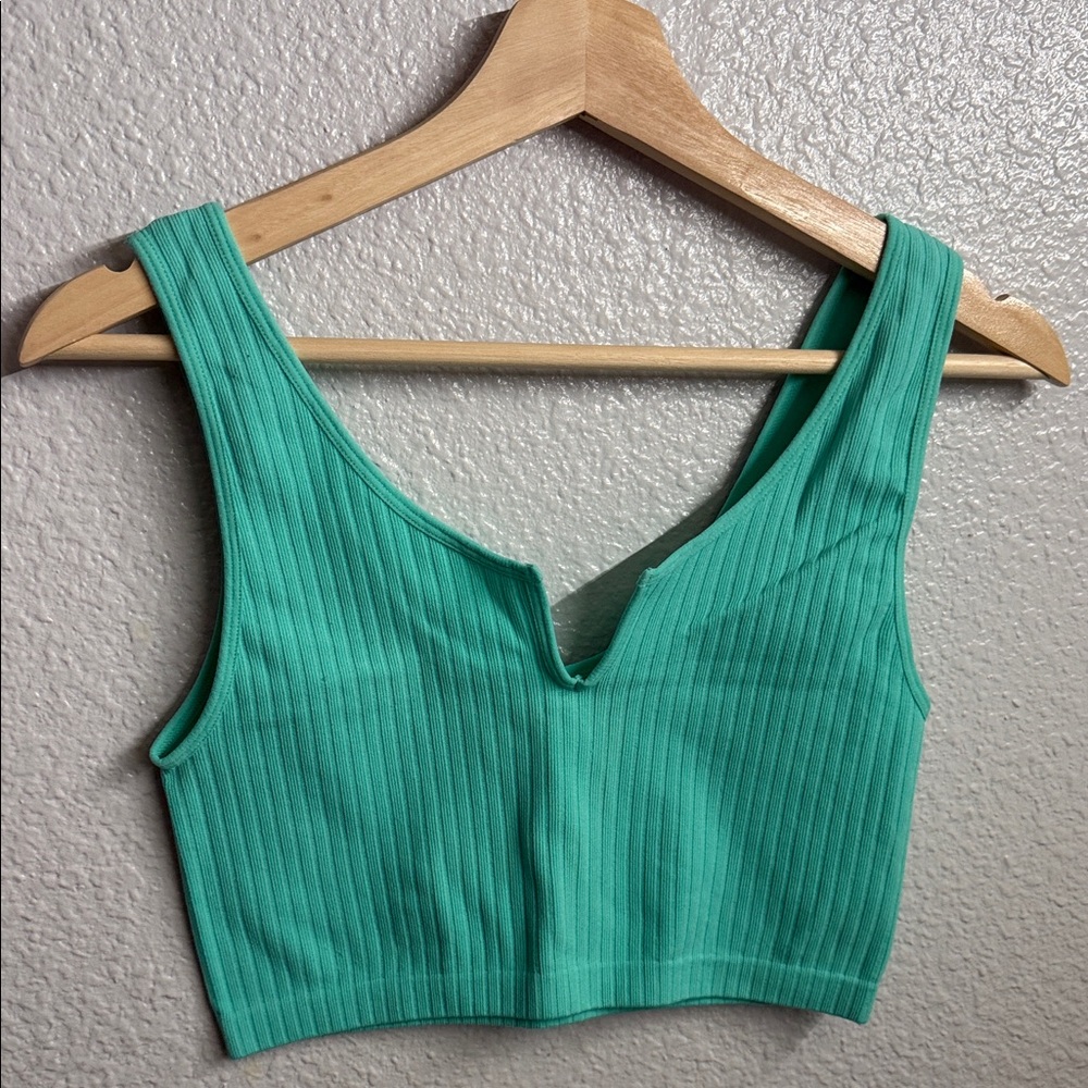 Zenana Outfitters Teal Ribbed Tank Top - Picture 1 of 4